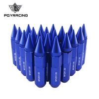 Wholesale PQY HIGH QUALITY ALUMINUM EXTENDED TUNER WHEEL LUG NUTS WITH SPIKE FOR WHEELS RIMS M12X1 PQY ELBN1215