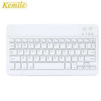 Wholesale Kemile Ultra Slim Portable Wireless Bluetooth Aluminium inch Keyboard with Micro Charging Port for IOS Android Tablet Windows