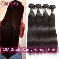 Wholesale Onlyou A Grade Raw Indian Virgin Hair Straight Body Wave Human Hair Weave Bundles Unprocessed Hair Extensions Nature Black Color