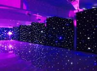 Wholesale 3mx6m LED Wedding Party Curtain LED Star Cloth Black Stage Backdrop LED Star Cloth Curtain Light Wedding Decoration LLFA