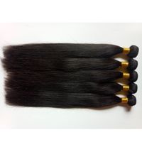 Wholesale Hot Sale Remy Hair Straight B Natural Black Hair No Shedding Can be Curled Brazilian virgin Hair Weft Bundle Deals welcome to inquiry