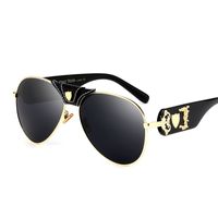 Wholesale 2019 pu leather bridge designer women pilot sunglasses fashion lady men mirror lens sun glasses uv400