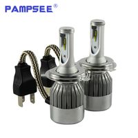 Wholesale PAMPSEE C6F CSP Chip Led Headlight Bulb H7 H4 H11 W LM Turbo Fan Cool White k Truck Replacement Kits LED Headlamp Bulb