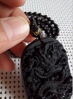 Wholesale Drop Shipping Black Obsidian Dragon Necklace Pendant Jade Pendant Jewelry Lovers Pendant Lucky Amulet B1