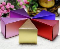 Wholesale 100 new creative foil triangle cake gift box birthday parties wedding and engagement gift box