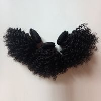 Wholesale Supply Beautiful Afro hair Natural black B Kinky curly inch Short style g pc pc Brazilian Indian Peruvian Hair Weave In stock