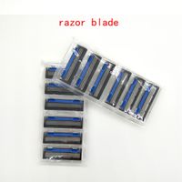 Wholesale 6 Three Layer Razor Blade Men Safe Blue Shaving Razor Blades Shaver Standard Close Smooth Skin Trimmer High Quality