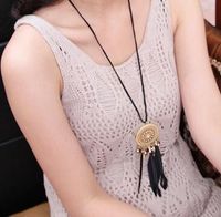 Wholesale hot new Indian dream catcher feather necklace Bohemian sweater chain hot style jewelry fashion classic exquisite