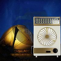 Wholesale Camping Lamps Cooling Fan Multi functional Table Lamp Flashlight Torch LED Solar and AC Cord Charging for Home Use Outdoor Camping