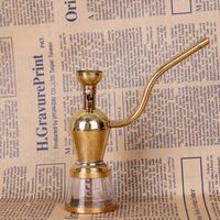 Wholesale Cool and luxurious magnetized water filter pipe double use pure copper metal pipe classical old fashioned style