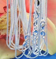 Wholesale Fine Sterling Silver Necklace MM inch inch inch inch inch Inch Shake Chain Necklace For Women Men Jewelry Link Italy