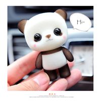 5X Flocking Doll Toys Mini Animals Decoration Toys For Girls Exquisite Gifts/_UK