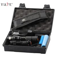 Wholesale 8000Lumen Outdoor LED Tactical Flashlight T6 L2 Ultra Bright Focus Zoom Torch With Battery Mini Flashlight Charger