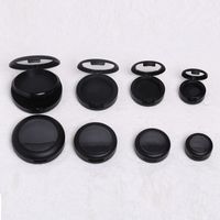 Wholesale 36mm Black Empty Plastic Eyeshadow Powder Compact mm Elegant High Class Blusher Container Professional Makeup Tool F1056