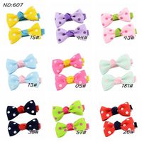Wholesale Silk bowknot baby Hairclips baby headwear girls bow knot hair clip Barrettes infant newborn bows Toddlers Gift