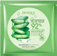 Wholesale BIOAQUA Natural Aloe Vera Gel Face Mask Moisturizing Oil Control Wrapped Mask Shrink Pores Facial Mask Cosmetic Skin Care
