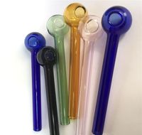 Wholesale About mm Colorful Pyrex Glass Oil Burner Pipe Glass Tube Oil Burning Pipe somking tobcco herb Glass Oil Pipe