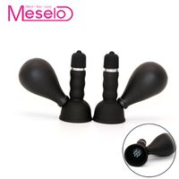 Wholesale Meselo Nipple Vibrator Sex Toys For Women Female Silicone Breast Vagina Suck Stimulator Adult Game Couple Flirting Massager Toy Y1892702
