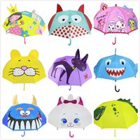 Wholesale Lovely Cartoon Ear Umbrella Creative Long Handle Umbrellas D Modelling Sunny Rainy Frog Rabbit Princess For Kids A226