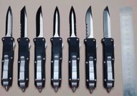 Wholesale Mini Double Action Automatic Knives Stainless Steel Blade Pocket Knife Plain Tactical Survival Gear Knives with nylon sheath