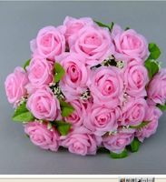 Wholesale New Artificial Rose Silk Flower Beautiful Wedding Bouquet Home Furnishings Christmas Ornament Shooting Prop Supplies colors