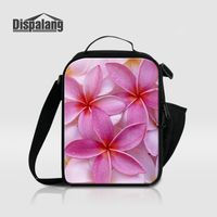 Wholesale Bolsa Termica Thermal Insulated Food Lunch Bags For Teenage Girls Boys Flower Printing Cooler Bag For Children School Messenger Bags Ic Pack