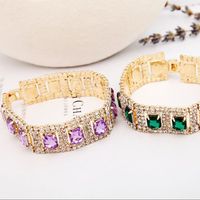Wholesale 2018 New Fashion Jewelry Manufacturers Selling Shiny Combination Rhine Stone Crystal Bracelet Women Wedding Gifts B021