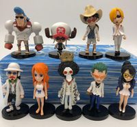 Wholesale 9Pcs set All series One Piece Action Figures Luffy Zoro Nami Usopp Sanji Tony Chopper Nico Franky Brook Model Toys