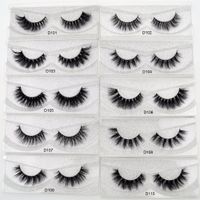 Wholesale Mink Eyelashes D Mink Lashes Thick HandMade Full Strip Lashes Cruelty Free Luxury Mink Curly Lashes D series