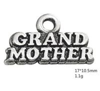 Wholesale Antique Silver Plated Grandmother Charm Family Love Pendant Other customized jewelry