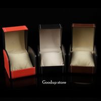 Wholesale Outer packaging Spot exquisite watch case box High grade PU leather elastic flip gift simple jewelry watch packaging boxes