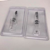 Wholesale Fit all Vape pen Cartridges thick oil atomizer Luer Lock Glass Syringe Luer Head Injector Clamshell Blister Packaging with Hang hole