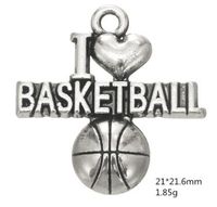 Wholesale Word i love basketball sporty charm Eco friendly made Other customized jewelry