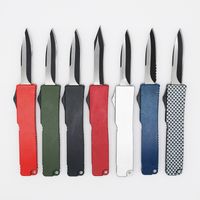 Wholesale 8 models mini Key buckle pocket knife aluminum double action tactical self defense folding edc knife camping knife hunting knives xmas gift