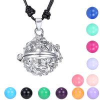 Wholesale New arriving Sound pearl cage lockets Pendant Necklaces Opening floating Sound bead Lockets necklace For pregnant woman Jewelry KKA1719