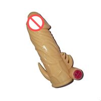Wholesale Reusable Super Extended Silicone Big Penis Sleeve Extended Cock Enlargement Extension Cock Ring Sex Toys for Men Gay Adult