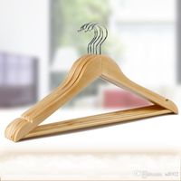 Wholesale Natural Wooden Clothes Hanger Coat Hangers For Dry And Wet Dual Cloth Purpose Rack Non Slip Storage Holders Supplies sq ZZ