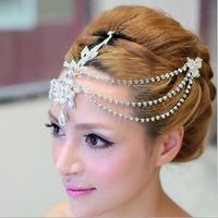 Wholesale Hot Sale Luxury Tassels Bridal Forehead Decoration Bride Headpieces Crown for Wedding Party Women Accessories