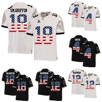 Wholesale Factory Outlet Cheap Mens UCF Smith McGowan SM Griffin Black White Flag Best Quality College Football Jerseys