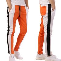 Wholesale Wholeasle new fashion sports running jogger trousers casual drawstring sweatpants color splice hip hop pants for male hot sale