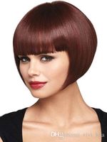 Wholesale Short Wigs for Black White Women High Heat Fiber like Human Hair Pelucas Sinteticas Pelo Natural Perruque Courte