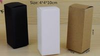 Wholesale 50pcs cm Brown White Black blank Kraft Paper Box for Cosmetic valves tubes Craft Candle Gift Packing Boxes