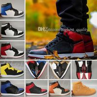 Wholesale Hot OG Top Mens Basketball Shoes Bred Toe Chicago Banned Royal Blue Fragment UNC HOMAGE TO HOME New Love City Of Flight Sneakers Sports