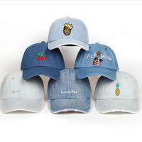 Wholesale High Quality Cotton Washed Denim Snapback Cap Baseball Cap For Men Women Hip Hop Dad Hat Bone Garros Snapbacks golf cap hats