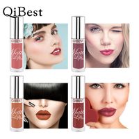 Wholesale In Stock Qibest Lip Gloss Stick Charming Matte Liquid Lipstick Glide on nice lips long time Moisturizing Colors fast shipping