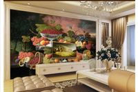 Wholesale Custom d wall murals wallpaper d photo wallpaper murals Two partitions under the sunset still life with fruit western oil painting decor