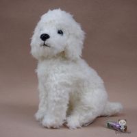 Peluche Mignon Blanc Teddy Dog Poupée Jouets Pour Enfants Cadeau D Anniversaire Animaux En Peluche Présent Magasin De Jouets