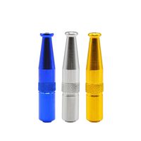 Wholesale Newest Metal Pipe Torpedo Shape Zinc Alloy Hand High Quality Mini Smoking Pipe Tube Portable Unique Design Easy To Carry Clean Hot Sale