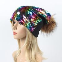Wholesale Sequin Hats Women Sequins Beanies Hat Unisex Party Dance Magical Reversible Outdoor Hats Spring Autumn Christmas Hat
