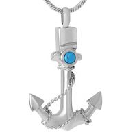 Wholesale ijd8201 Stainless Steel Cremation Jewelry Urn Necklace Anchor Love Memorial Keepsake Ashes holder Pendant Funnel for Ash